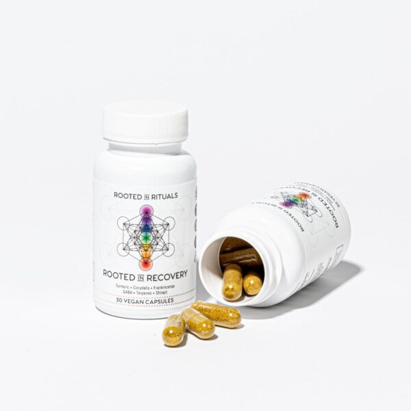 supplement made with turmeric, corydalis, frankinsense, GABA, terpenes, Shilajit